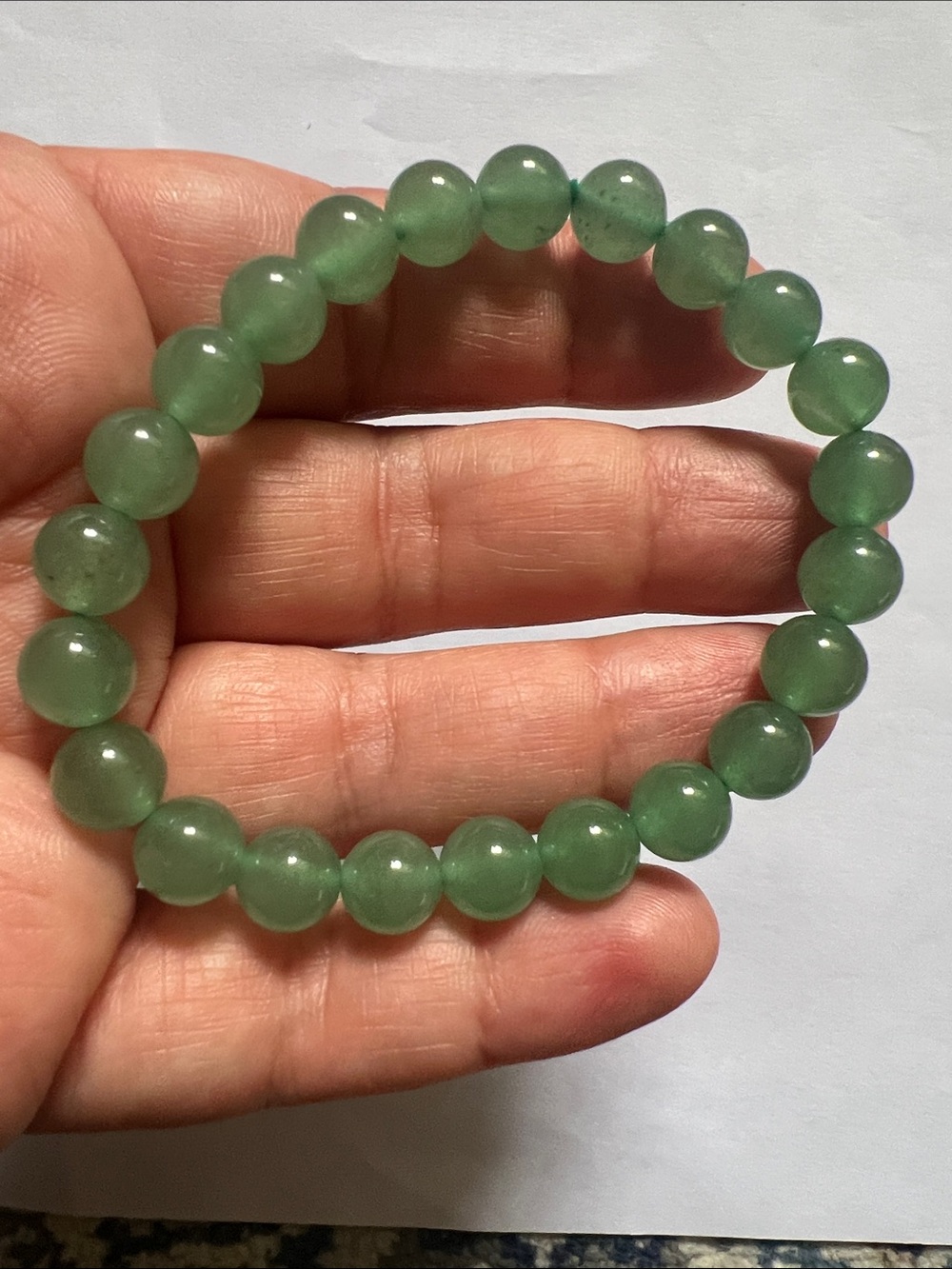 💚 Green Aventurine Beaded Bracelet (AA Grade)